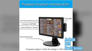 Pantalla táctil de caja registradora POS Android de 15,6 pulgadas