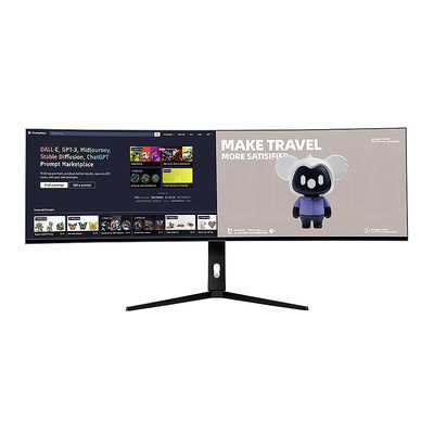 Super pantalla ancha 49 pulgadas Monitor de juegos 5120*1440 144hz Curved Gaming PC Monitor