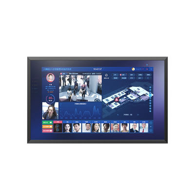 Monitores táctiles personalizados pantalla táctil capacitiva de 43 pulgadas de alto brillo montado en la pared monitor táctil industrial