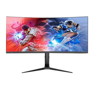 Monitoreo de pantalla curva de 34 pulgadas IPS Monitor LCD 75hz 100hz Monitoreo de computadora de juegos