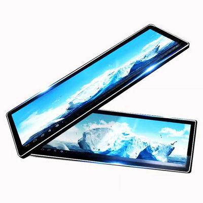 Pantalla de señalización digital Pantalla de publicidad de borde Android Pantalla de pantalla de LCD de barra ultra ancha para supermercado