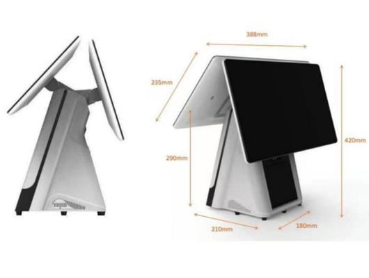 15.6 pulgadas de pantalla táctil POS Monitor, Restaurante de venta al por menor todo en un sistema POS
